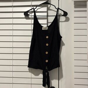 Knit button top
Size small 
Black in color